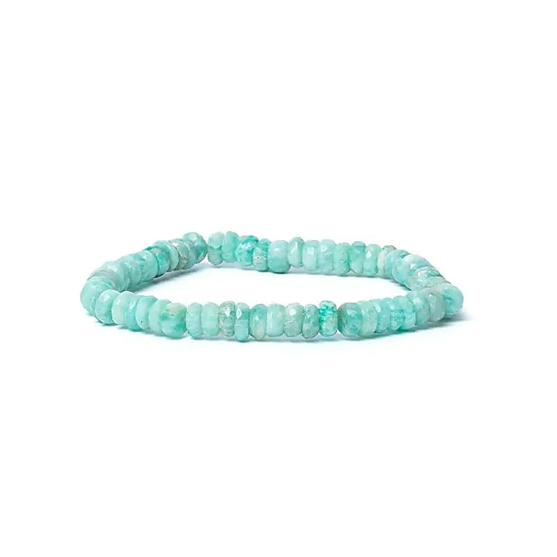 Armband - AA Qualität facettierter Amazonit, 6mm