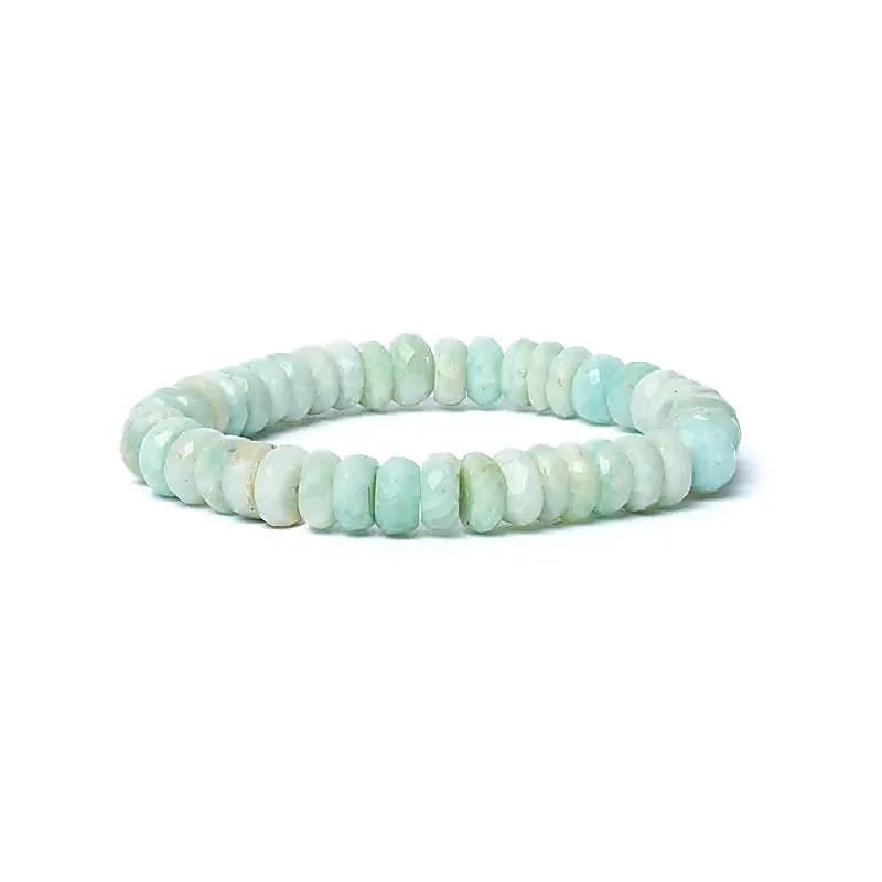 Armband - Amazonit facettiert AA Qualität, 8mm
