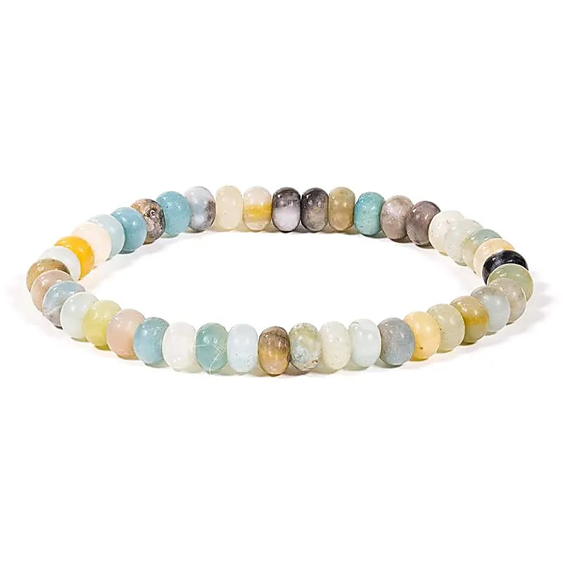 Armband - Amazonit, ovale Perlen