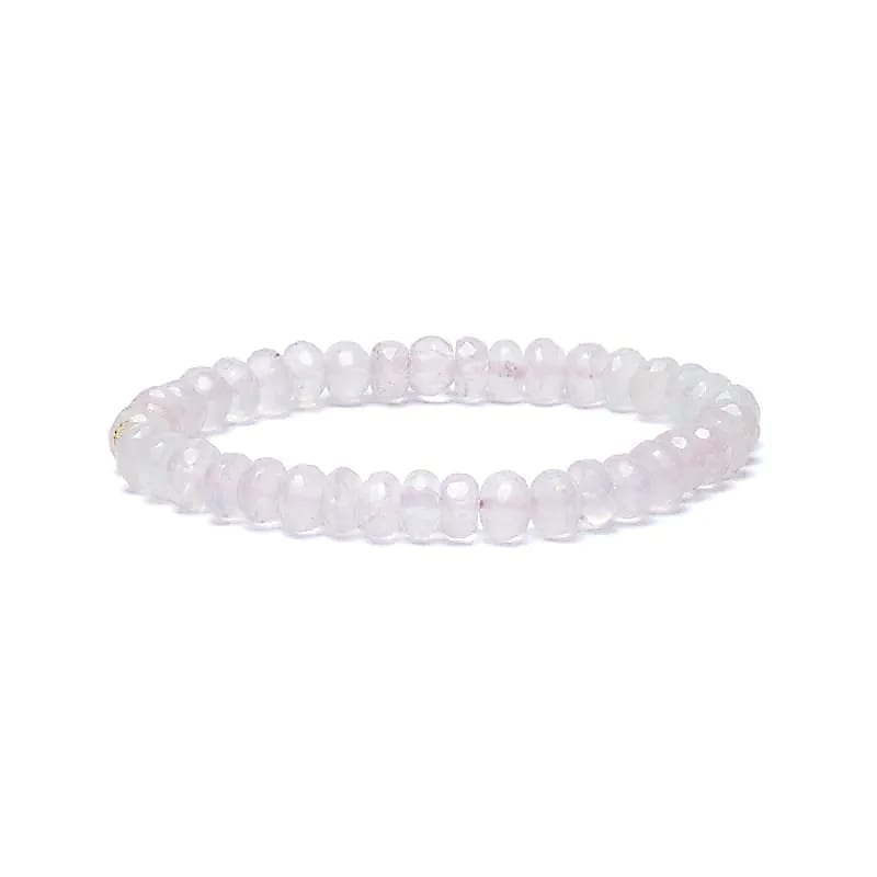 Armband - Facettierter Rosenquarz AA Qualität, 6mm