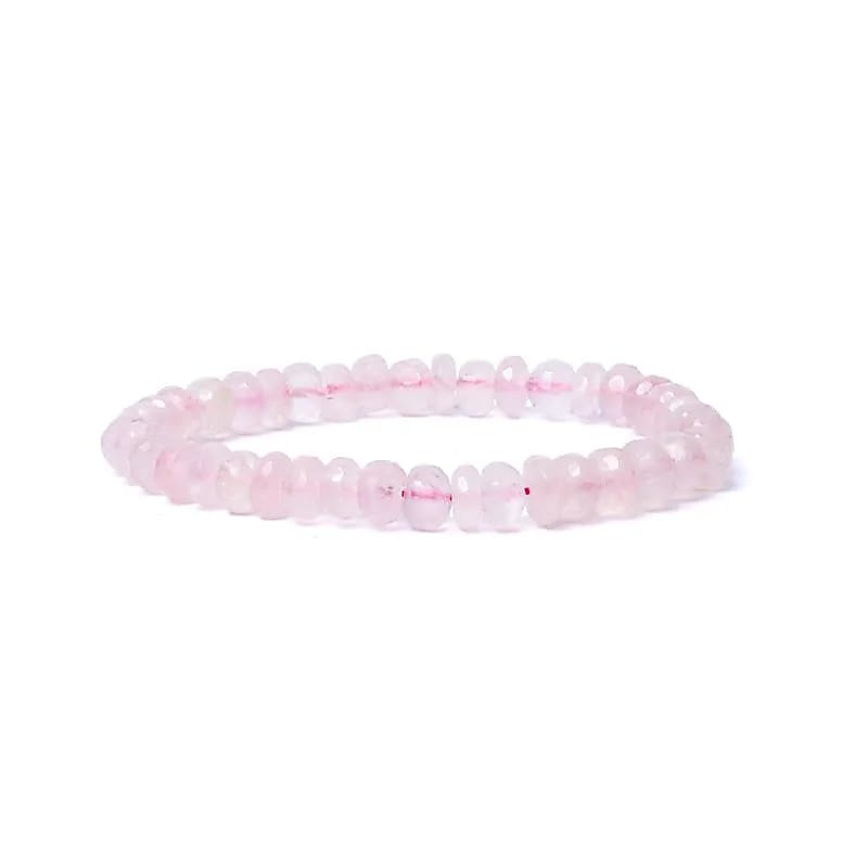 Armband - Rosenquarz facettiert AA Qualität, 8mm
