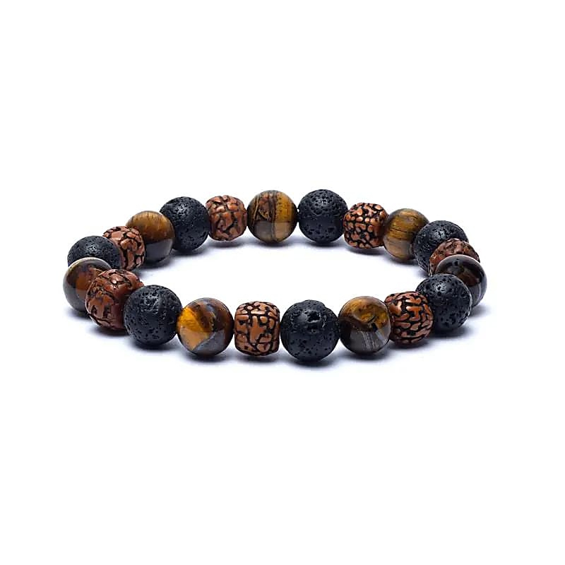 Armband - Schwarzer Obsidian / Tigerauge / Hämatit