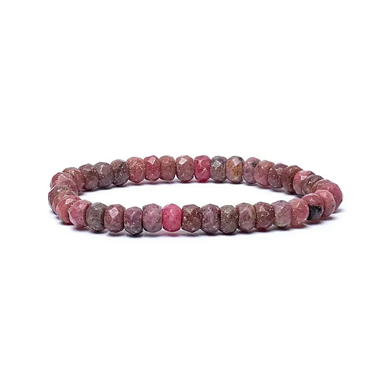 Armband - Thulit facettiert AA Qualität, elastisch