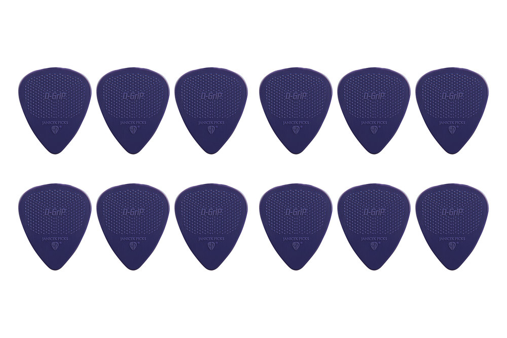 D-Grip Plektrum Violet 0,6 mm Set 12 Stück Nylon Janicek