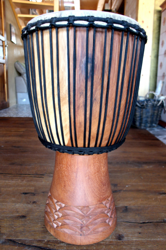 Djembe Mali Lenké XL hartes Holz - 60 - 64cm - Durchmesser 31 - 35cm