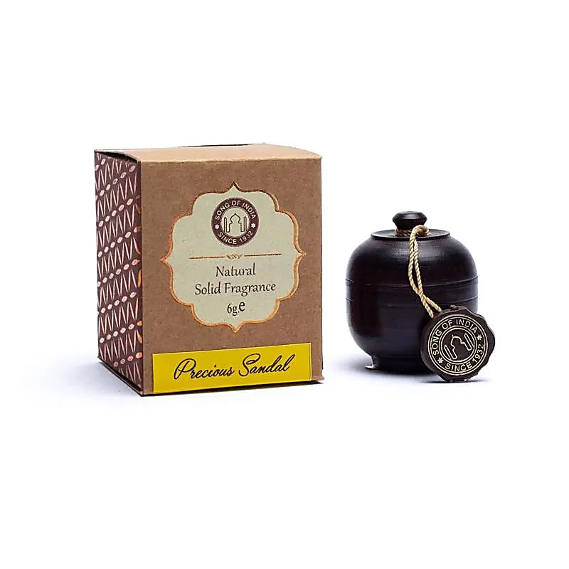 Duftende Sandelholz-Creme in einer Holzdose, 6 g