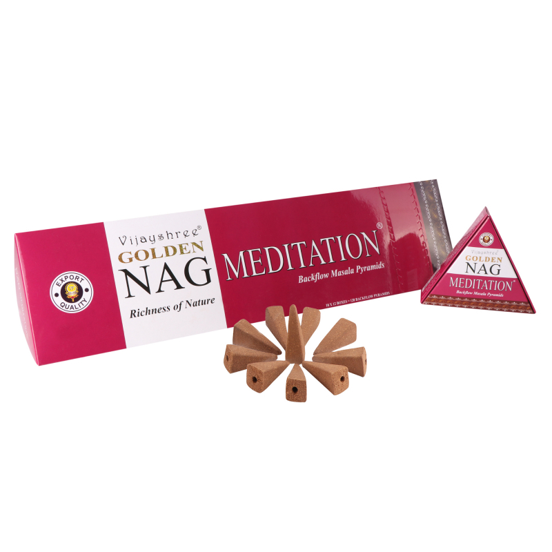 Duftkegel GOLDEN NAG - fließender Rauch - Meditation