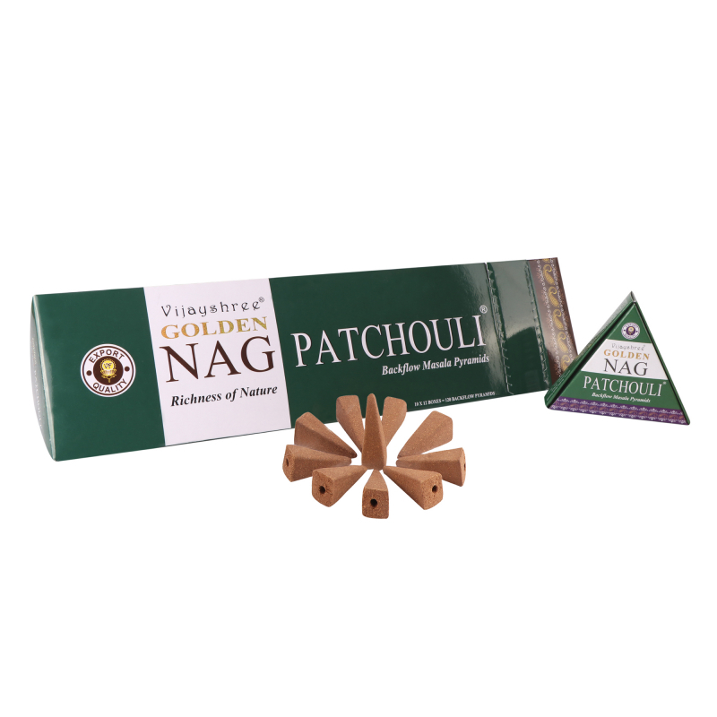 Duftkegel GOLDEN NAG - fließender Rauch - Patchouli