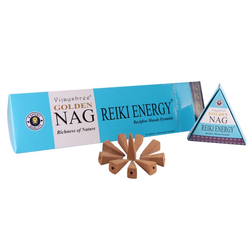 Duftkegel GOLDEN NAG - fließender Rauch - Reiki-Energie