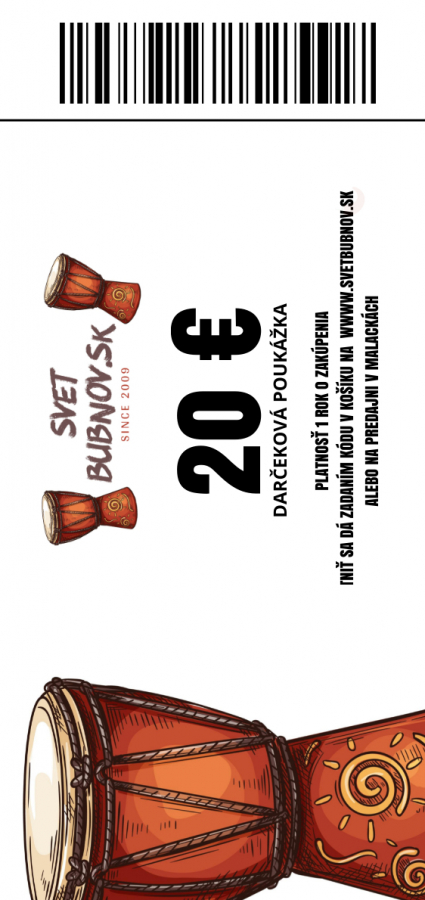 Geschenkgutschein 20€ weltderdrums.de