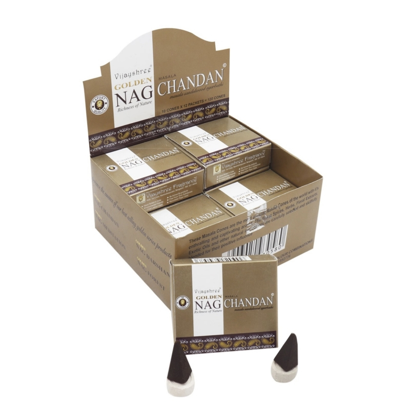 GOLDEN NAG Masala Duftkegel - Sandelholz