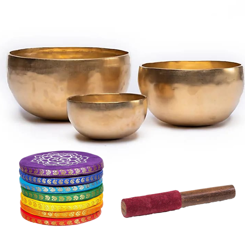 Handgehämmertes therapeutisches tibetisches Schalen-Set 