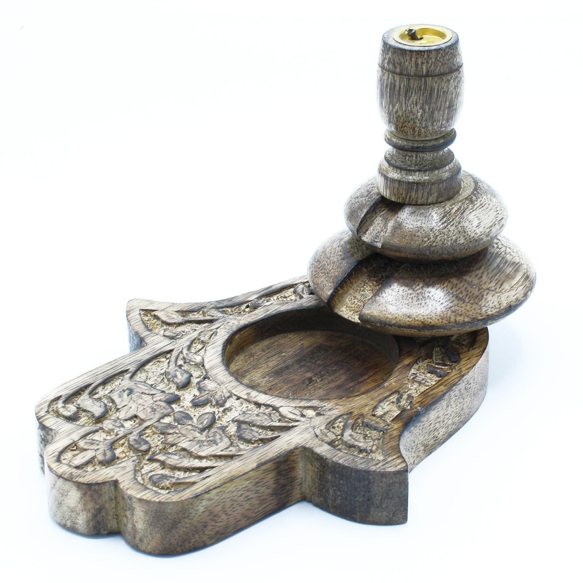 Holzständer für rauchfließende Kegel - Mittelgroß - Hamsa