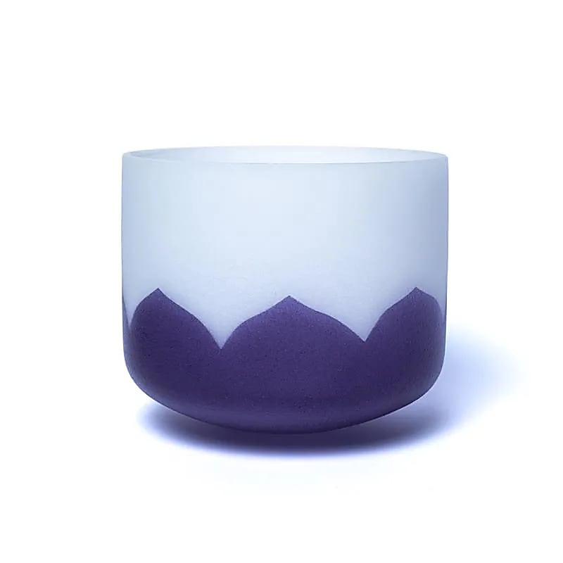 Indigo Kristall Singende Schüssel Lotus - Chakra 6 - 20cm, A-Ton, 432Hz