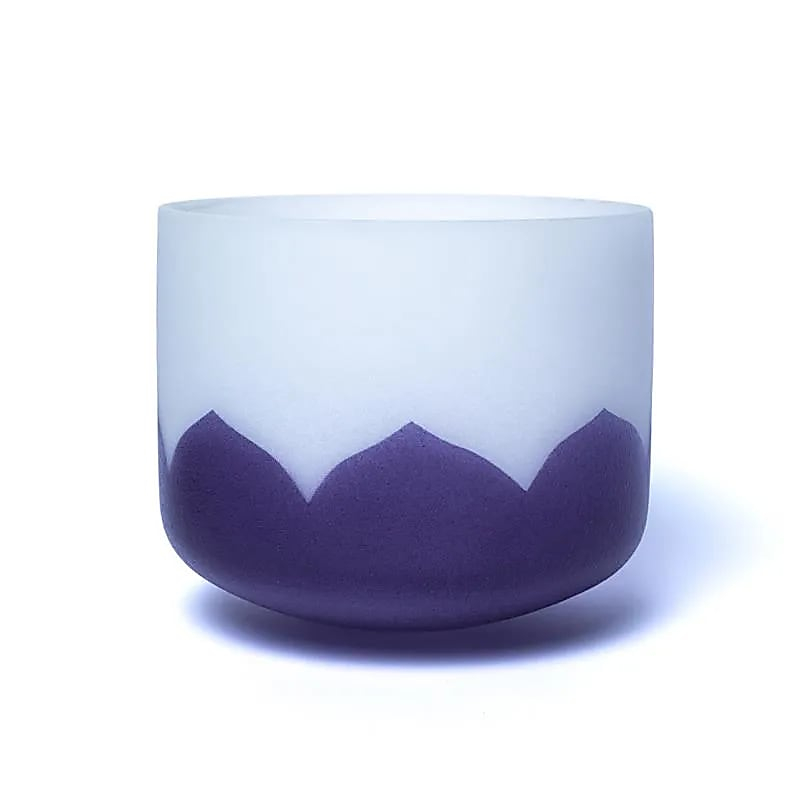 Indigo Kristall Singende Schüssel Lotus - Chakra 6 - 30cm, A-Ton, 432Hz