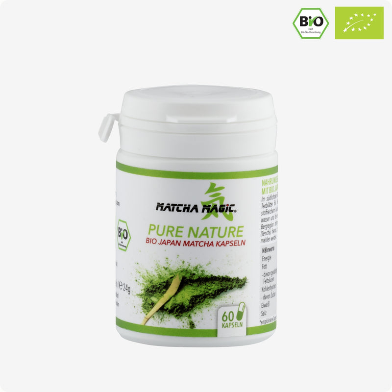 Matcha Kapseln BIO - 60 Stück (300 mg/Kapsel)