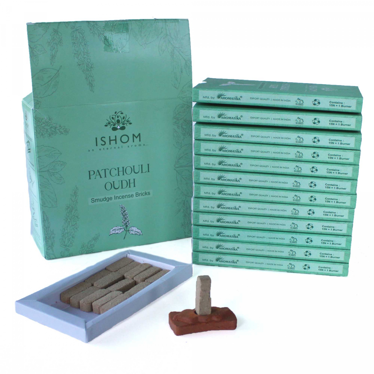 Natürliche Duftwürfel - Patchouli, 15 Stück
