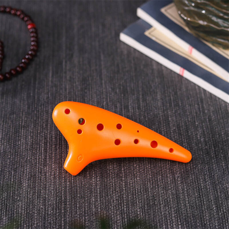 Okarina Forest Whisper - 12 - Loch - Orange - 13 cm