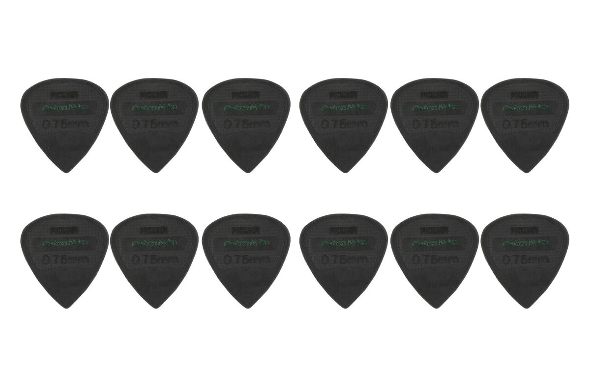 Pick Boy Carbon Nylon 0,75 mm – Gitarrenplektren Set, 12 Stück