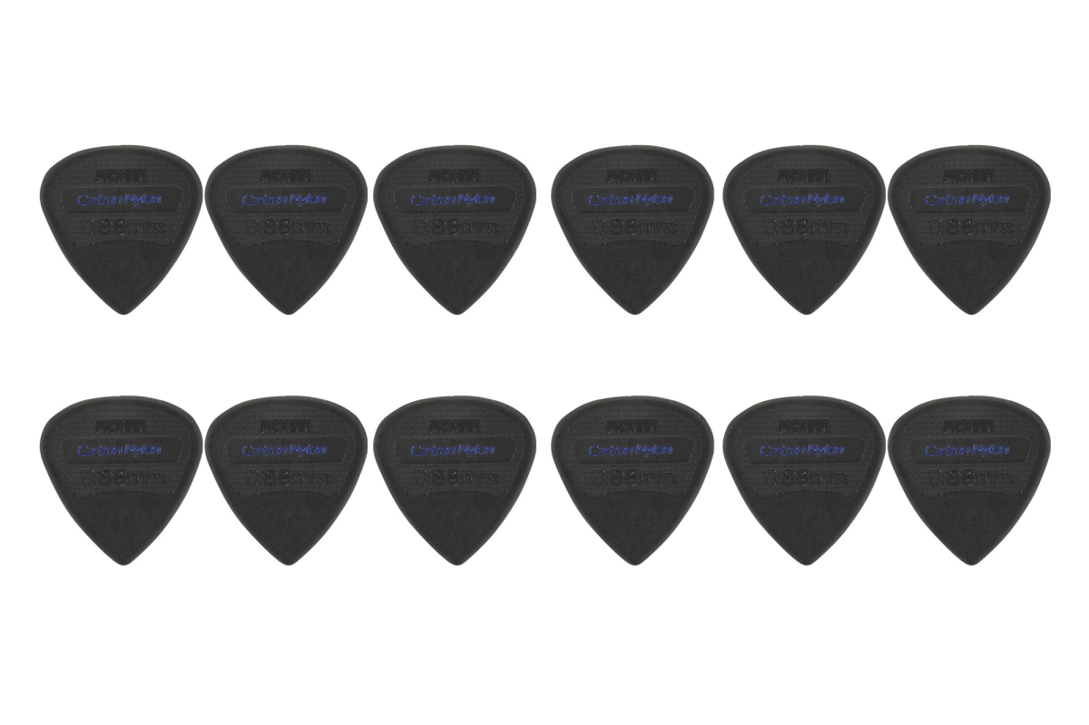 Pick Boy Carbon Nylon 0,88 mm – Gitarrenplektren Set, 12 Stück