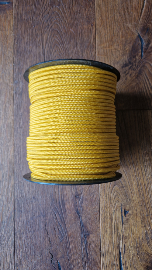 Professionelle Djembe-Schnur 5,5 mm mit hellorangenem Kern - 1m