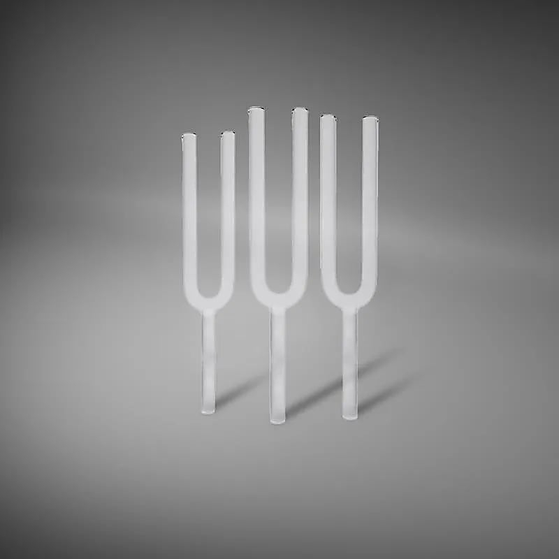 Reine Quarz-Kristallstimmgabeln - Chakra Balancing Set 432 Hz (3 Stück)