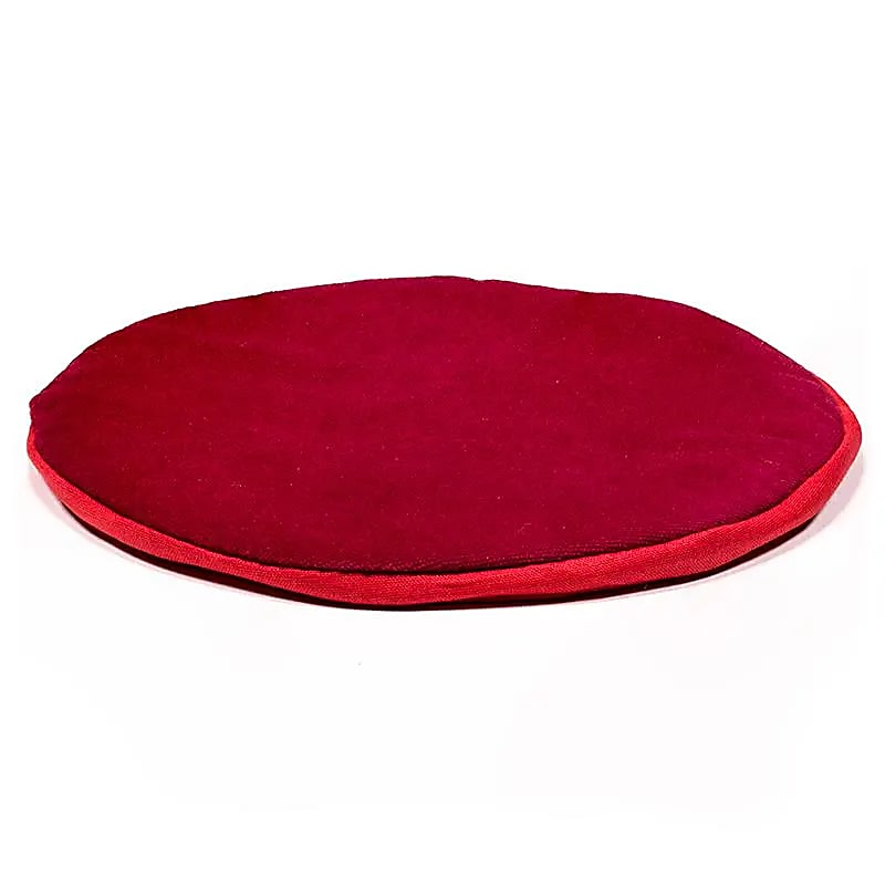 Roter flacher runder Unterlage für tibetische Schale, 15cm