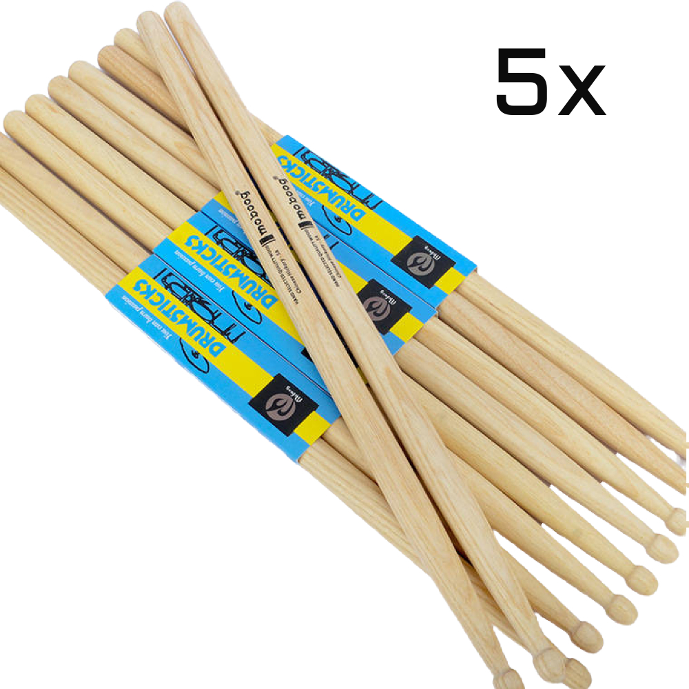 Set 5ks Moboog Premium Drumsticks 7A Ahorn