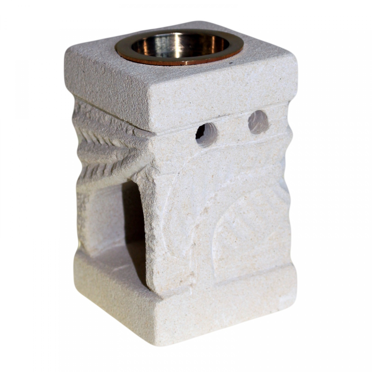 Stein Aroma Lampe - Geschnitztes Blatt
