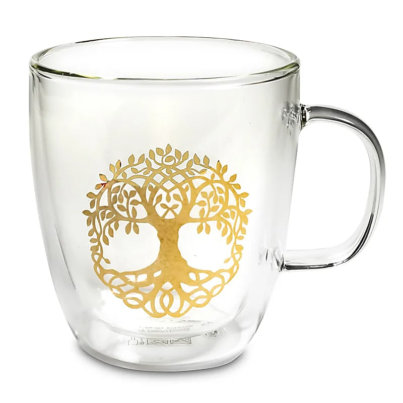 Teetasse mit Doppelglas - Baum des Lebens, 400 ml