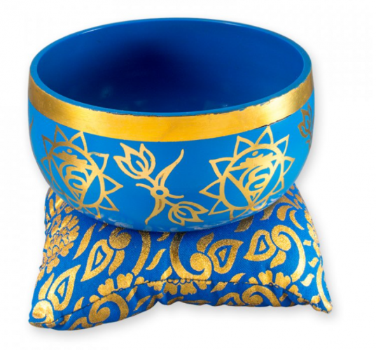 Tibetanische Vishudi Chakra Sing-Schale - Hellblau 400 g